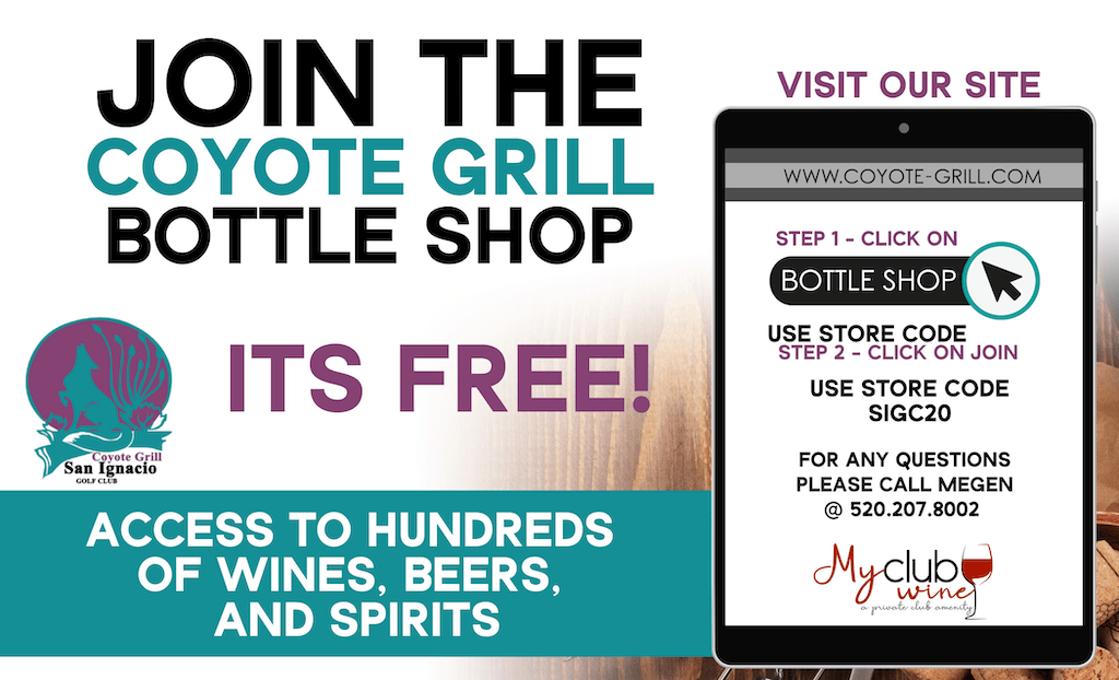 Join the Coyote Grill Bottle Shop